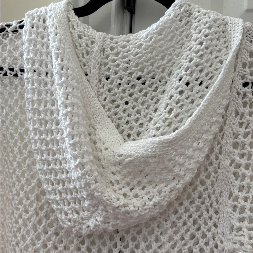 J Jill Hooded Crochet Cardigan - Picture 6 of 8